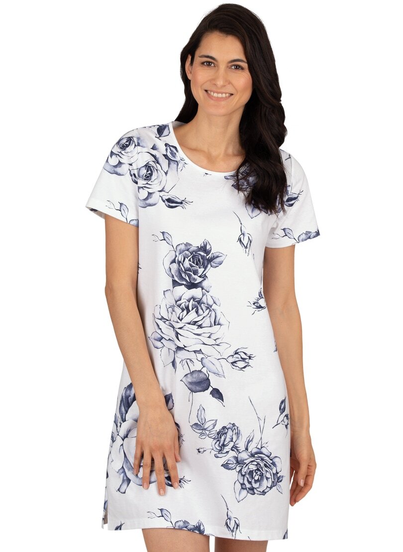 Trigema Nachthemd »TRIGEMA Nachthemd mit modischem Rosen-Motiv« von Trigema