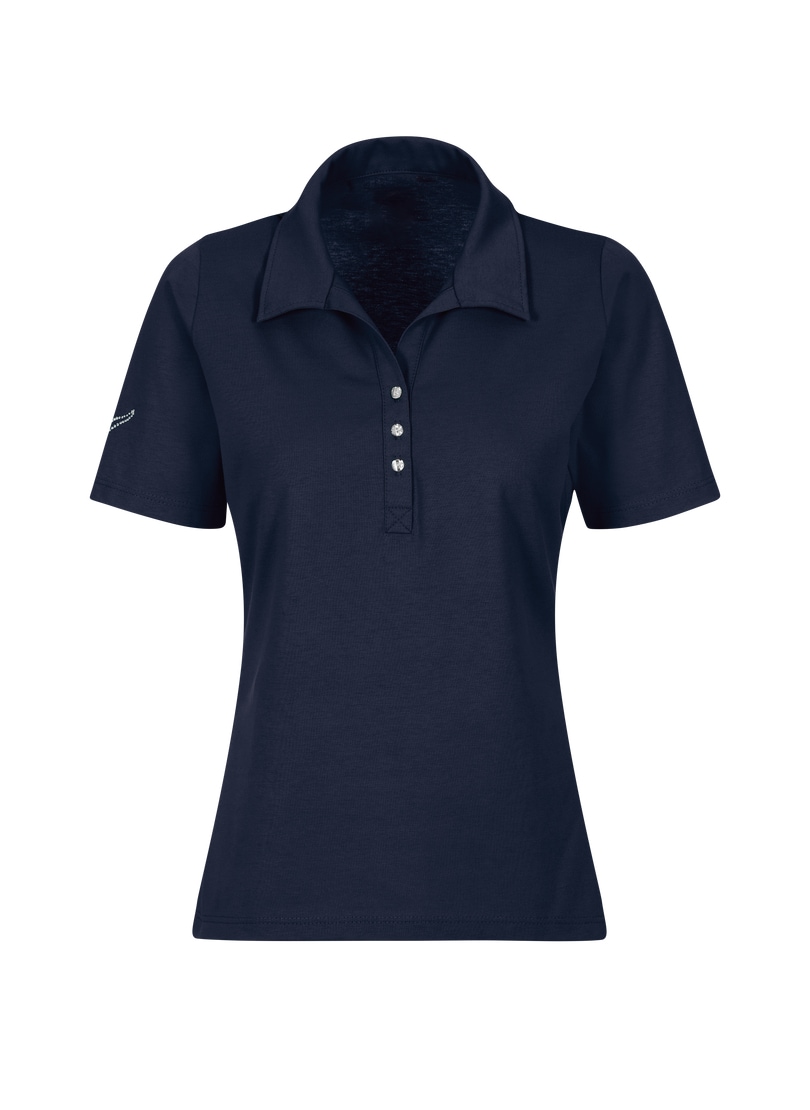 Trigema Poloshirt »TRIGEMA Poloshirt aus Baumwolle mit Kristallsteinen«, (1 tlg.) von Trigema