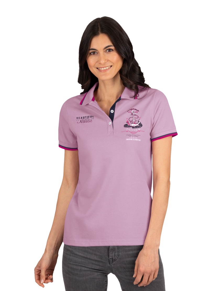 Trigema Poloshirt »TRIGEMA Damen Poloshirt mit maritimem Aufdruck« von Trigema