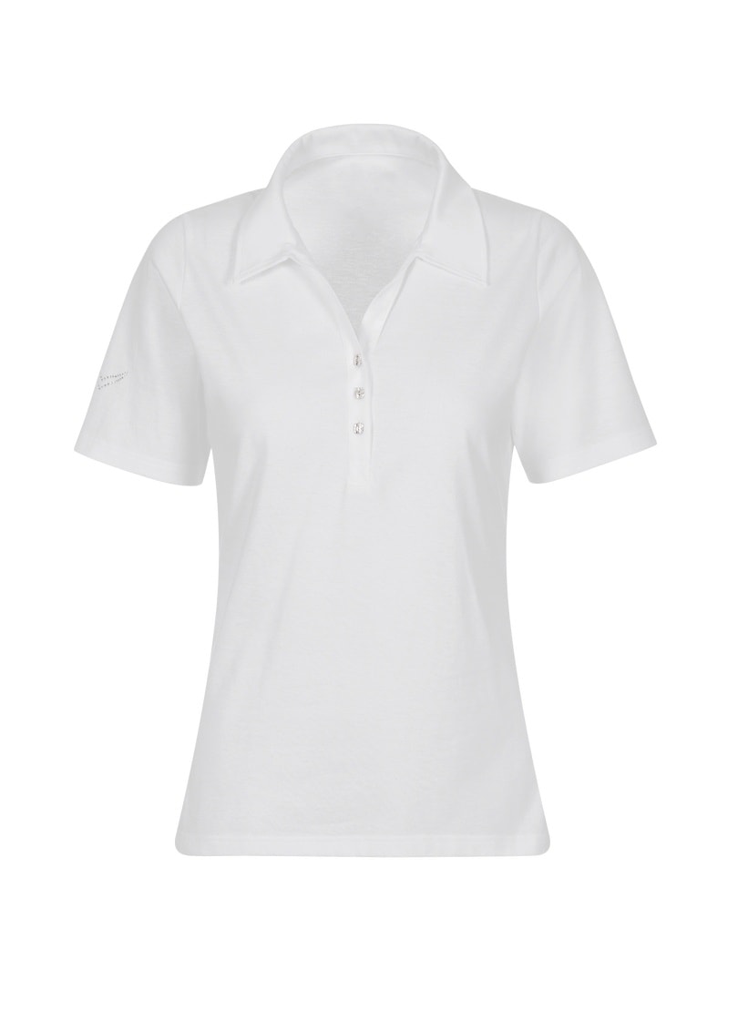 Trigema Poloshirt »TRIGEMA Poloshirt aus Baumwolle mit Kristallsteinen«, (1 tlg.) von Trigema