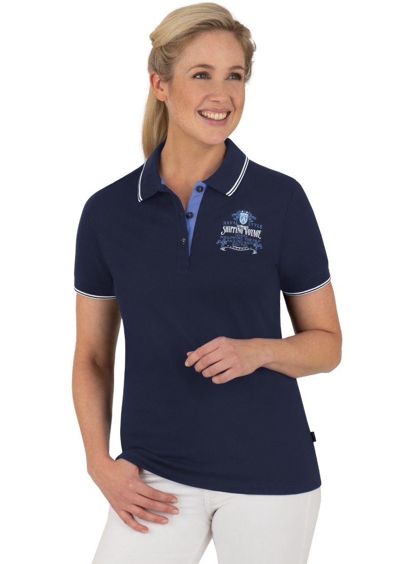 Trigema Poloshirt »TRIGEMA Poloshirt mit maritimem Druckmotiv«, (1 tlg.) von Trigema