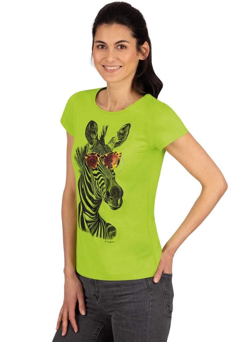 Trigema T-Shirt »TRIGEMA T-Shirt mit Zebra-Motiv und Glitzersteinen« von Trigema