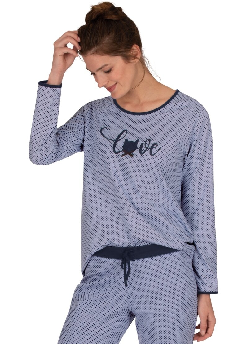 Trigema Schlafanzug »TRIGEMA Schlafshirt für Katzenliebhaber« von Trigema