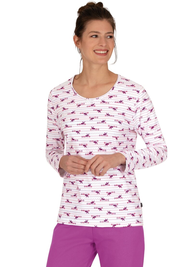 Trigema Schlafanzug »TRIGEMA Schlafshirt mit winterlichen Motiven«, (1 tlg.) von Trigema