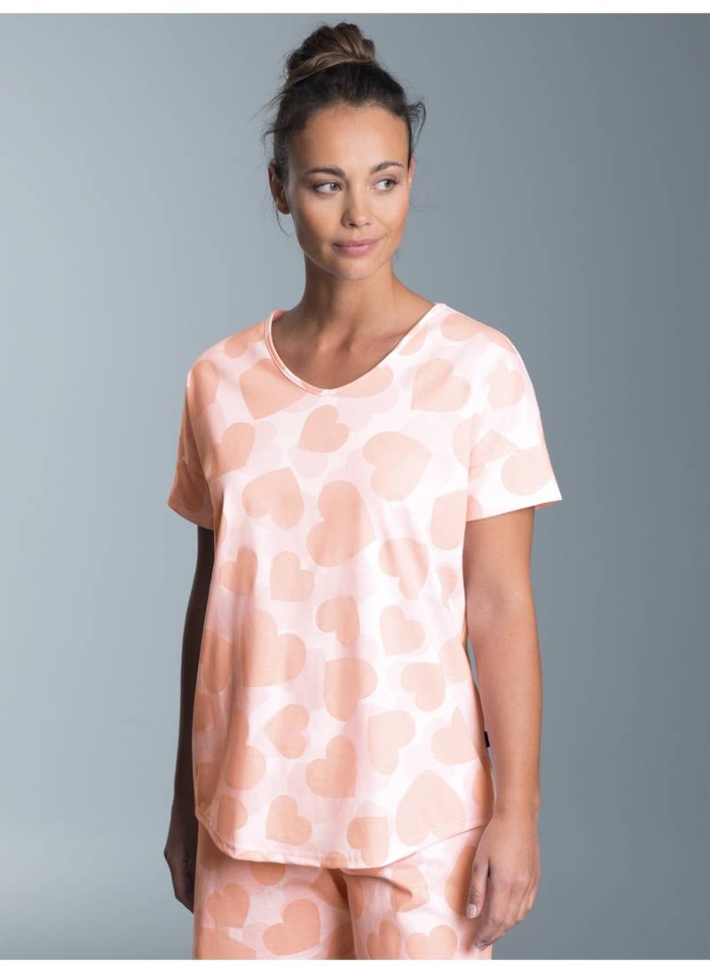 Trigema Schlafanzug »TRIGEMA Oversized T-Shirt mit Allover Herzchen-Print«, (1 tlg.) von Trigema