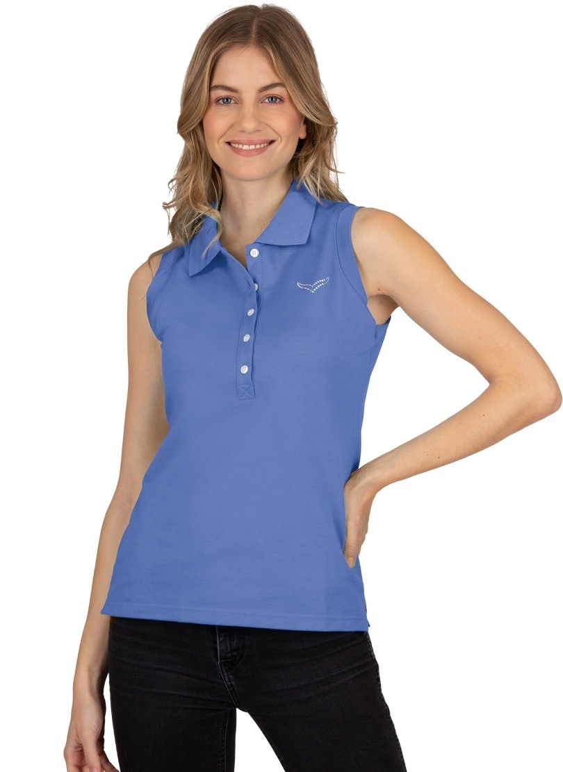 Trigema Shirttop »TRIGEMA Ärmelloses Poloshirt mit Kristallsteinen«, (1 tlg.) von Trigema