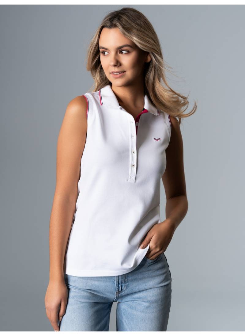 Trigema Shirttop »TRIGEMA Ärmelloses Poloshirt mit kontrastfarbigen Akzenten«, (1 tlg.) von Trigema