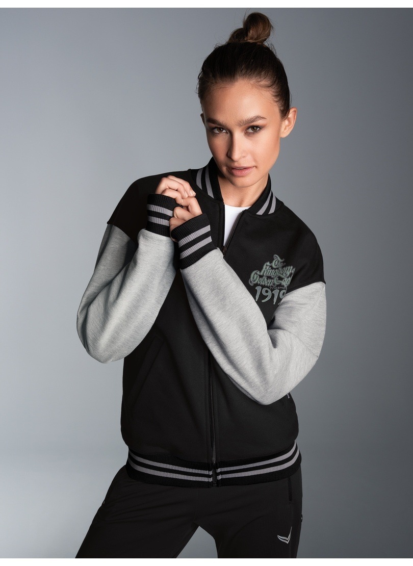 Trigema Sweatjacke »TRIGEMA Collegejacke mit grossem Adler-Rückenprint« von Trigema