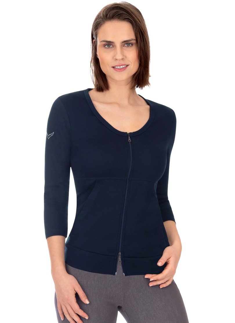 Trigema Sweatjacke »TRIGEMA Jacke aus Baumwolle/Elastan«, (1 tlg.) von Trigema