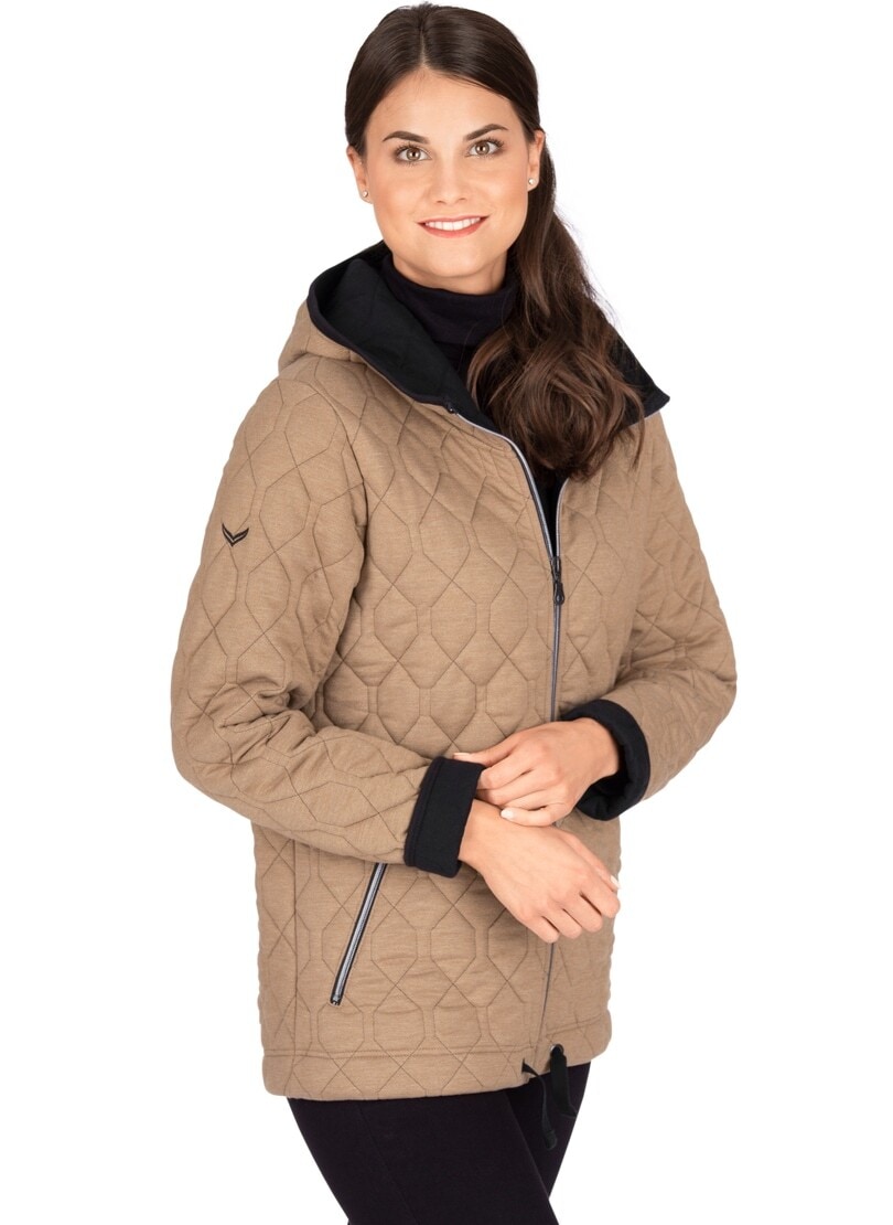 Trigema Sweatjacke »TRIGEMA Steppjacke mit Kapuze aus Sweat-Qualität«, (1 tlg.) von Trigema