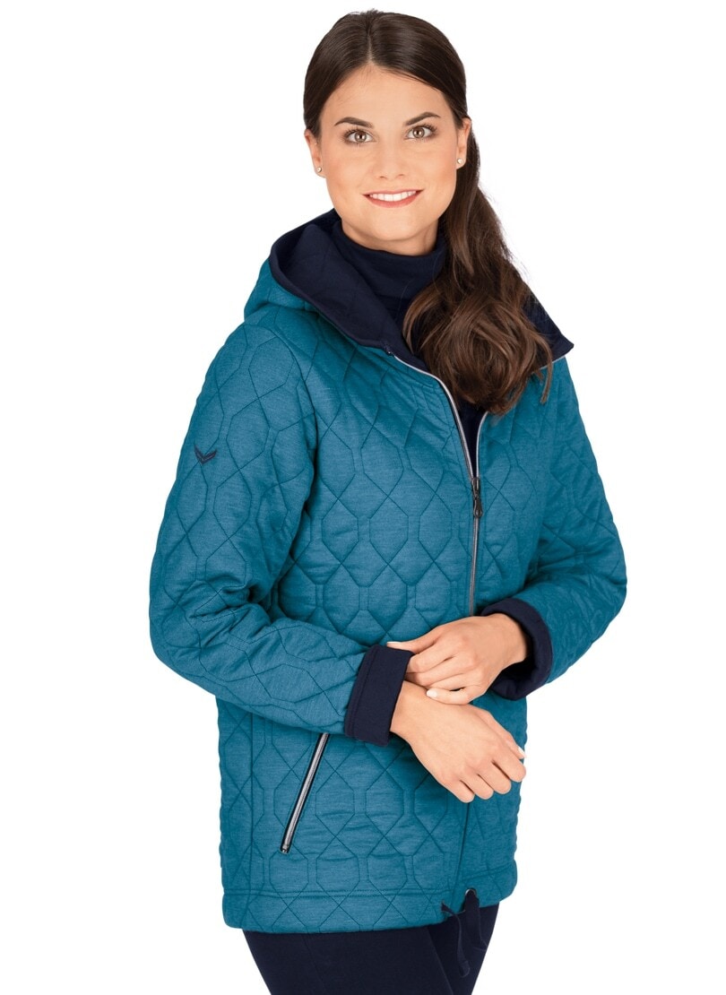 Trigema Sweatjacke »TRIGEMA Steppjacke mit Kapuze aus Sweat-Qualität«, (1 tlg.) von Trigema