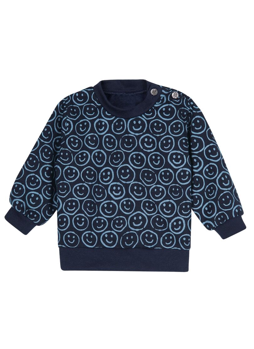 Trigema Sweatshirt »TRIGEMA Sweatshirt mit fröhlichem Smiley-Muster« von Trigema