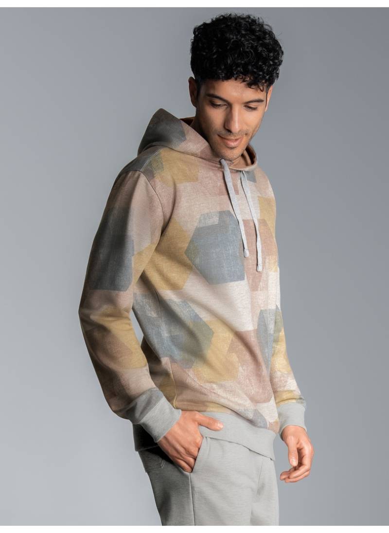 Trigema Sweatshirt »TRIGEMA Hoodie mit modischem Allover-Print« von Trigema