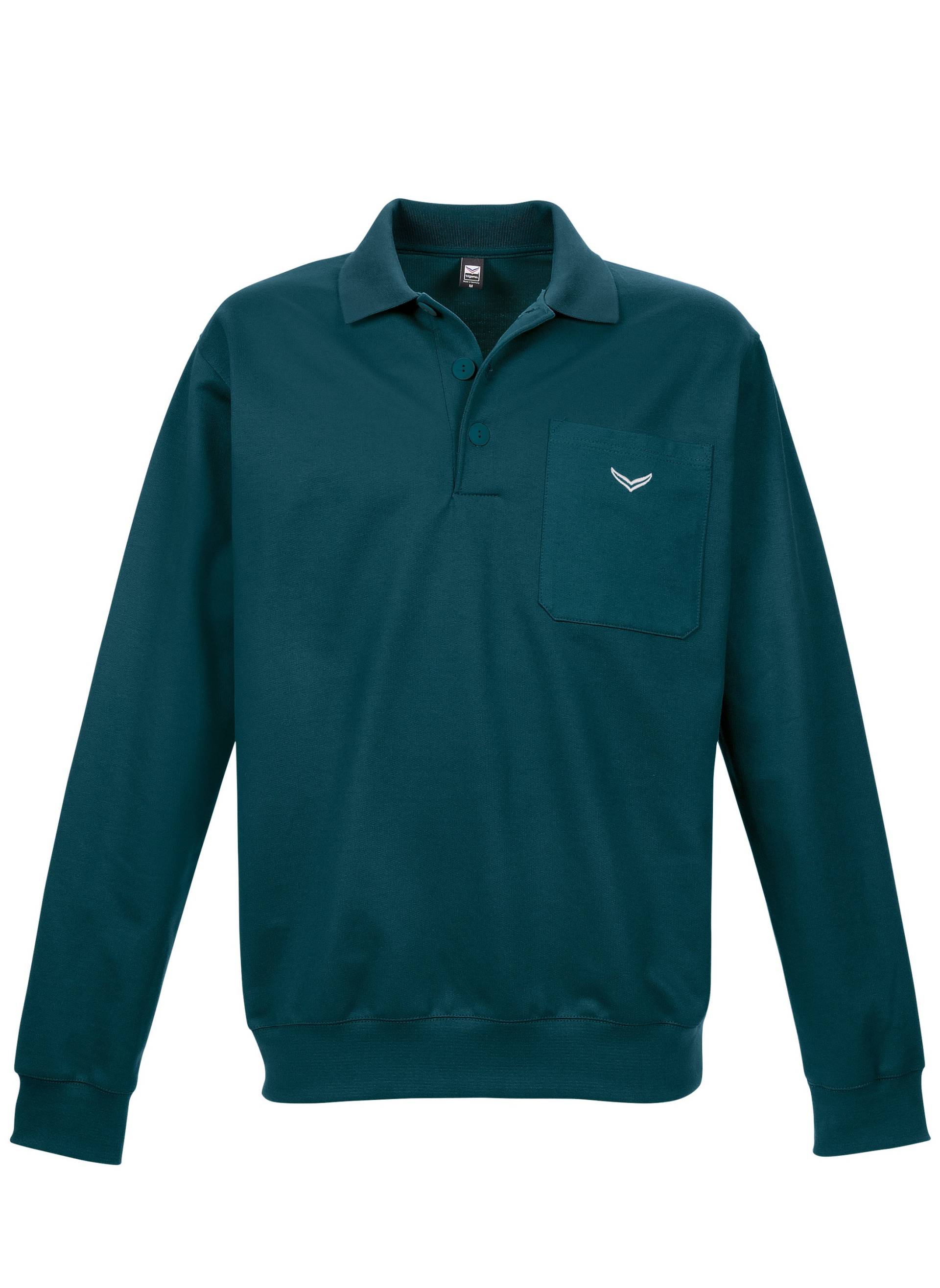 Trigema Sweatshirt »TRIGEMA Langarm Polo aus Sweat-Qualität« von Trigema