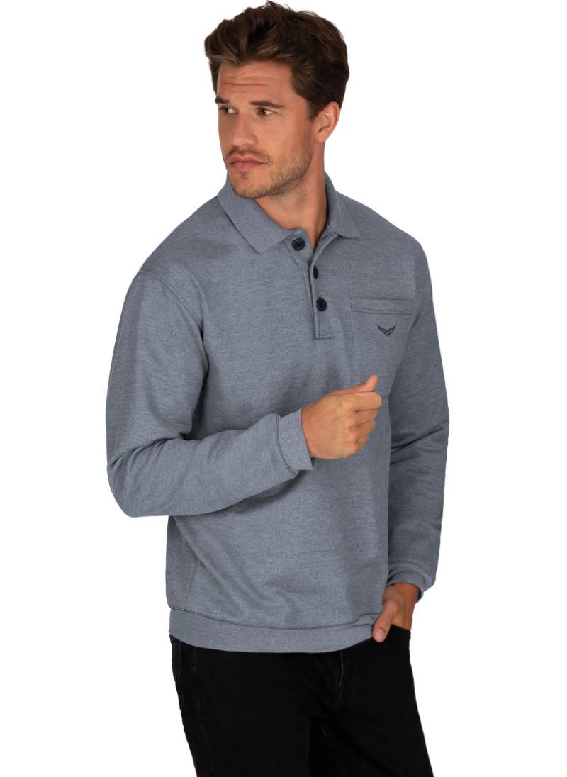 Trigema Sweatshirt »TRIGEMA Langarm Polo aus Sweat-Qualität« von Trigema