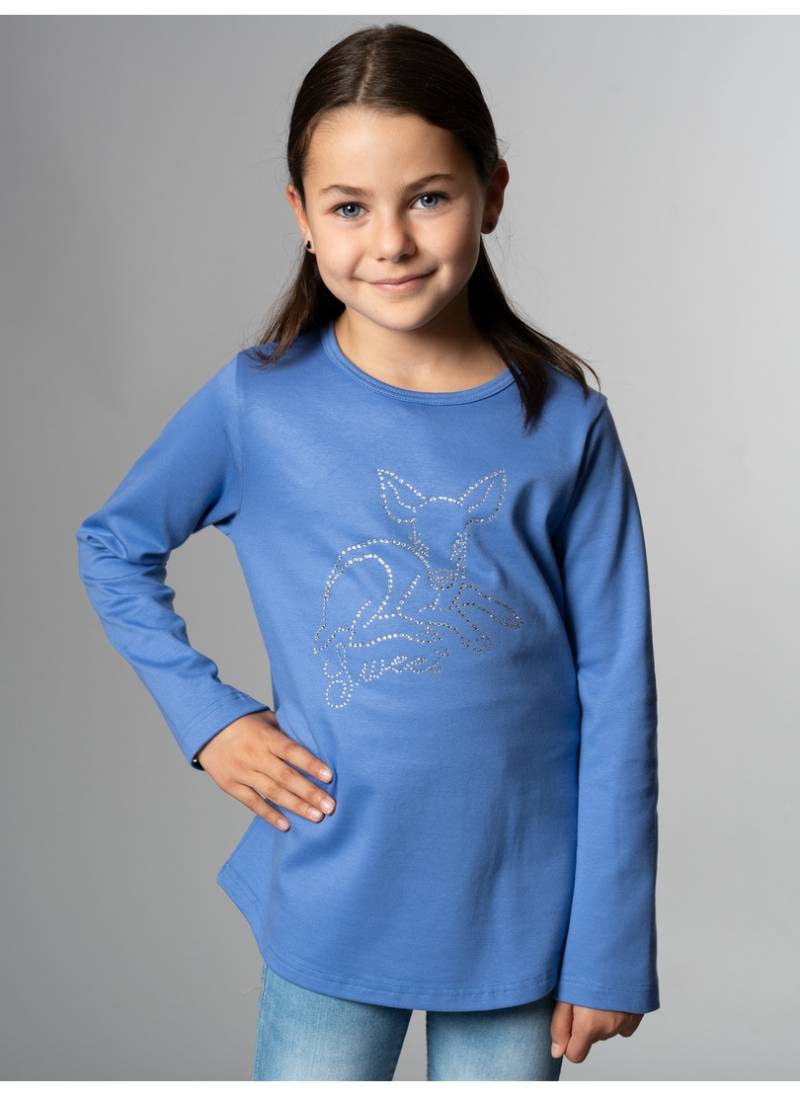 Trigema Sweatshirt »TRIGEMA Langarmshirt mit süssem Reh-Glitzer-Print« von Trigema