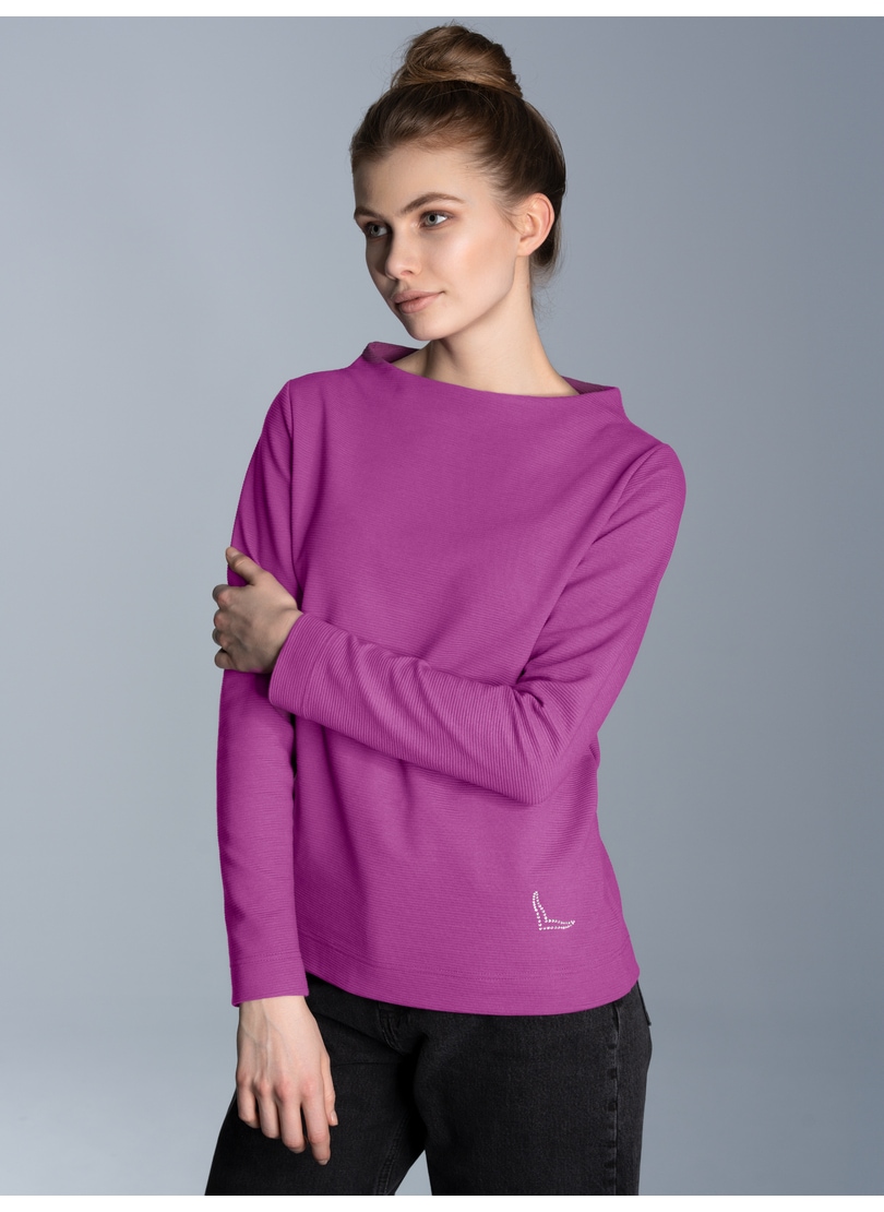 Trigema Sweatshirt »TRIGEMA Stehkragen Pullover mit Kristallsteinen« von Trigema