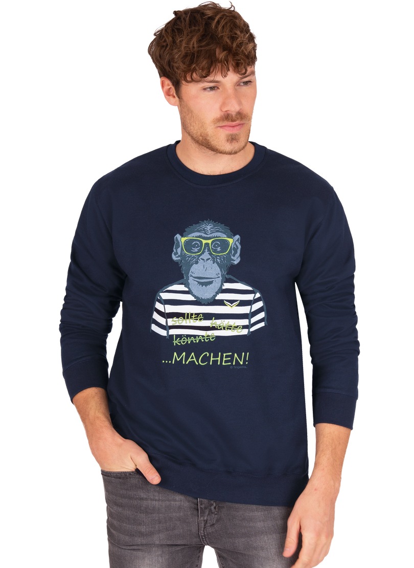 Trigema Sweatshirt »TRIGEMA Sweatshirt mit grossem Affen-Druckmotiv« von Trigema