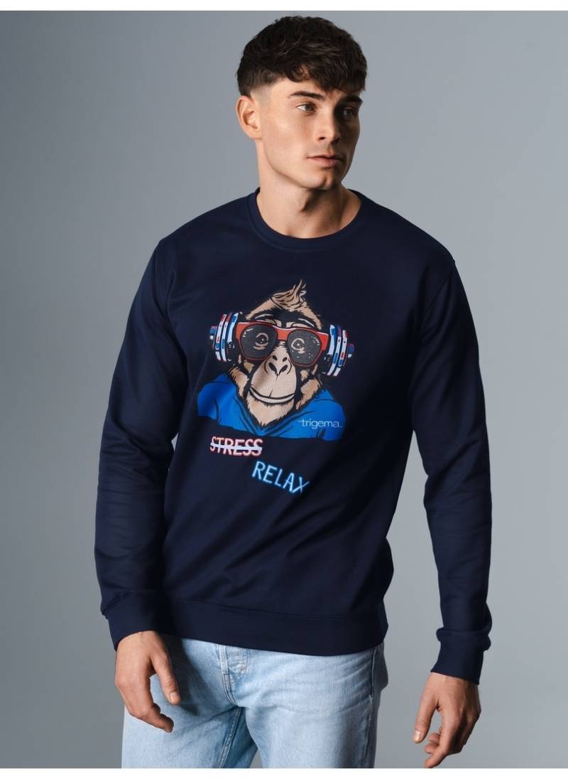 Trigema Sweatshirt »TRIGEMA Sweatshirt mit lässigem Affen-Druckmotiv« von Trigema
