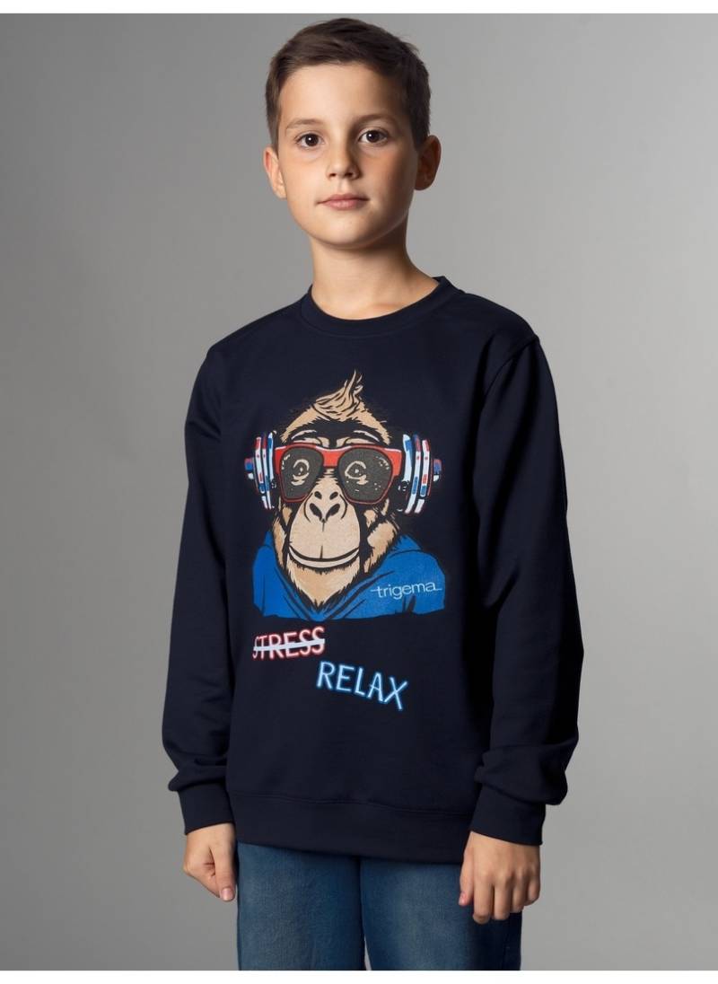 Trigema Sweatshirt »TRIGEMA Sweatshirt mit lässigem Affen-Druckmotiv« von Trigema