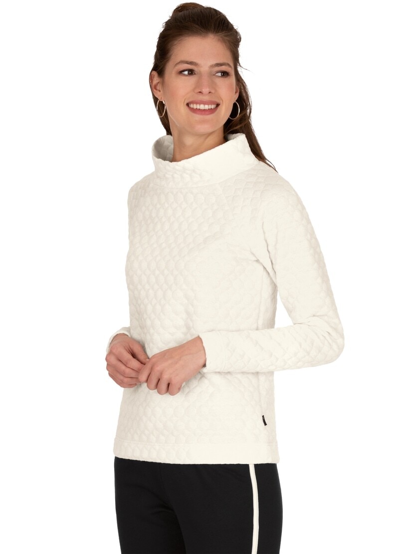 Trigema Sweater »TRIGEMA Jaquard-Pullover in Waben-Optik« von Trigema