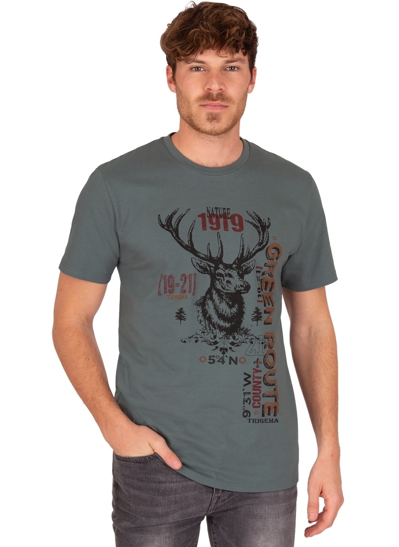 Trigema T-Shirt »TRIGEMA T-Shirt in Öko-Qualität mit Hirsch-Motiv«, (1 tlg.) von Trigema