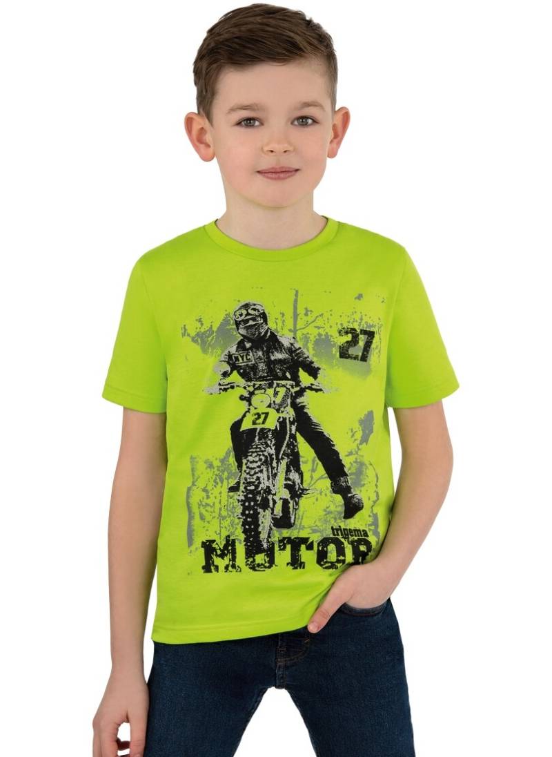 Trigema T-Shirt »TRIGEMA Jungen T-Shirt mit coolem Motorrad-Motiv«, (1 tlg.) von Trigema
