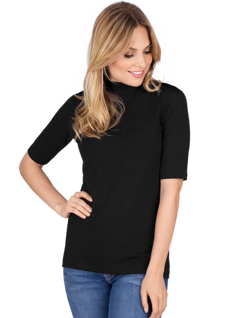 Trigema T-Shirt »TRIGEMA T-Shirt mit elastischem Stehkragen«, (1 tlg.) von Trigema