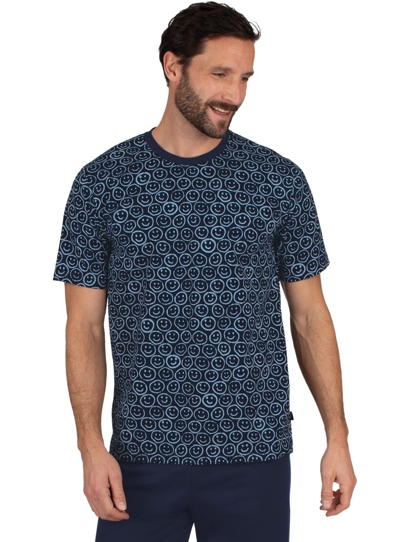 Trigema T-Shirt »TRIGEMA T-Shirt mit freundlichem Smiley-Muster«, (1 tlg.) von Trigema