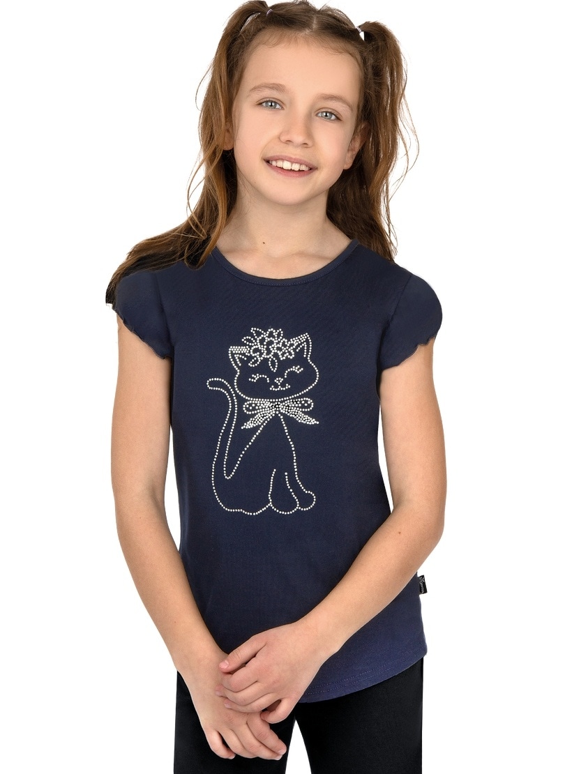Trigema T-Shirt »TRIGEMA T-Shirt mit glitzerndem Katzen-Motiv« von Trigema