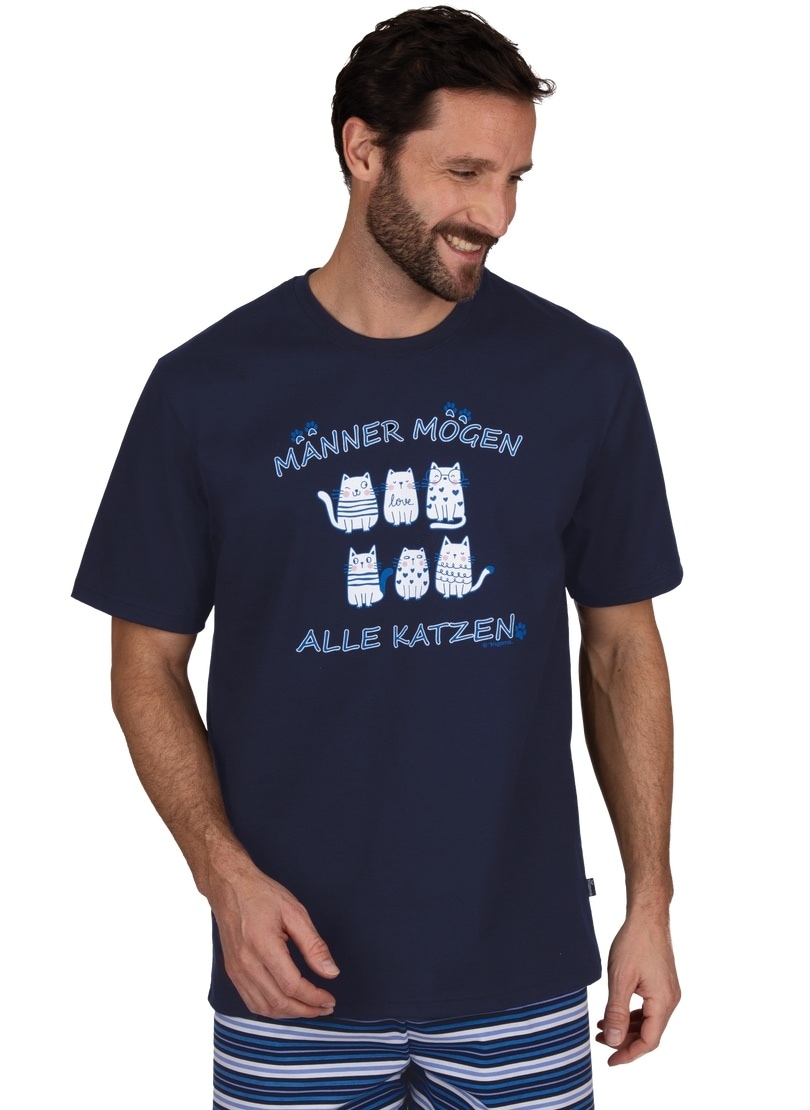 Trigema T-Shirt »TRIGEMA Herren-Schlafshirt für Katzenfans« von Trigema