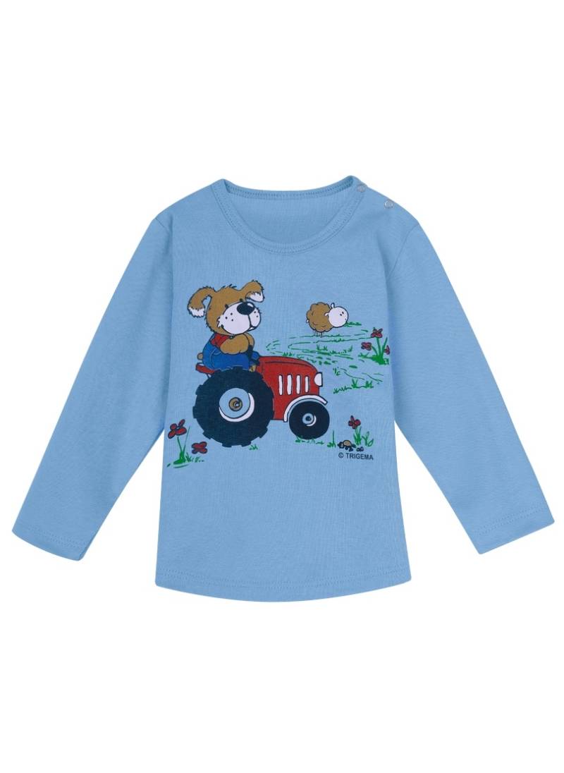 Trigema T-Shirt »TRIGEMA Langarmshirt mit süssem Hund auf Traktor«, (1 tlg.) von Trigema