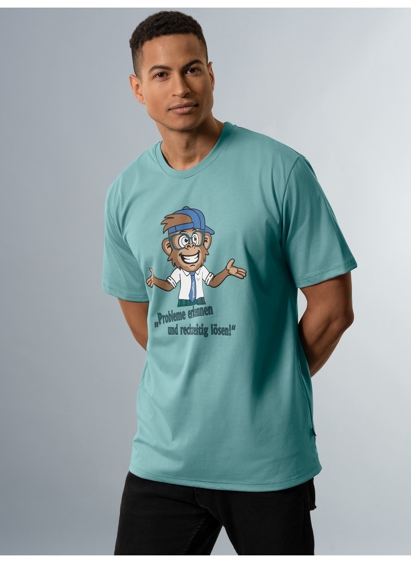 Trigema T-Shirt »TRIGEMA Spruch Shirt mit lustigem Affen-Print«, (1 tlg.) von Trigema