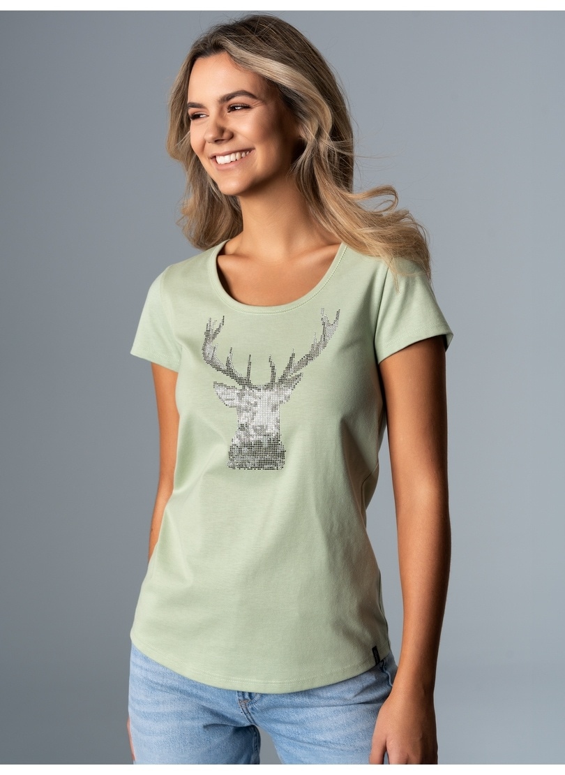Trigema T-Shirt »TRIGEMA T-Shirt Glitzer-Hirsch«, (1 tlg.) von Trigema