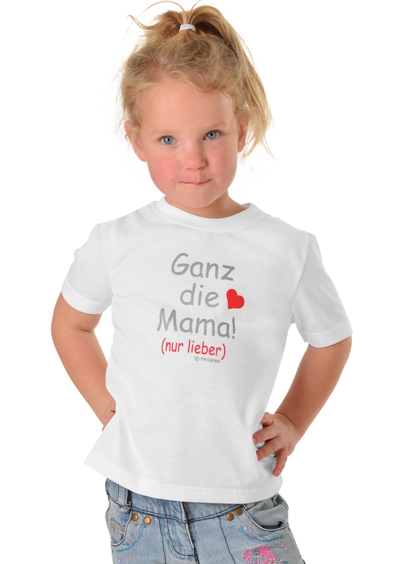 Trigema T-Shirt »TRIGEMA T-Shirt Mamas Liebling«, (1 tlg.) von Trigema