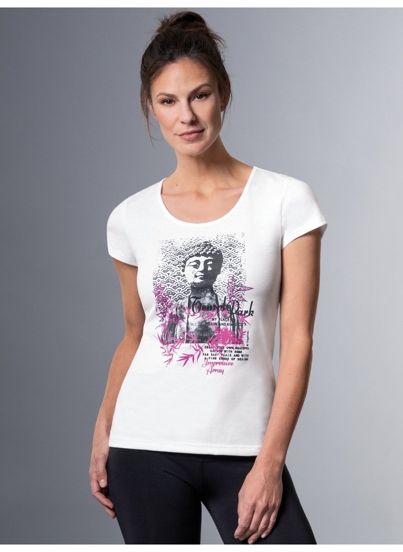 Trigema T-Shirt »TRIGEMA T-Shirt Slim Fit mit Buddha-Print«, (1 tlg.) von Trigema