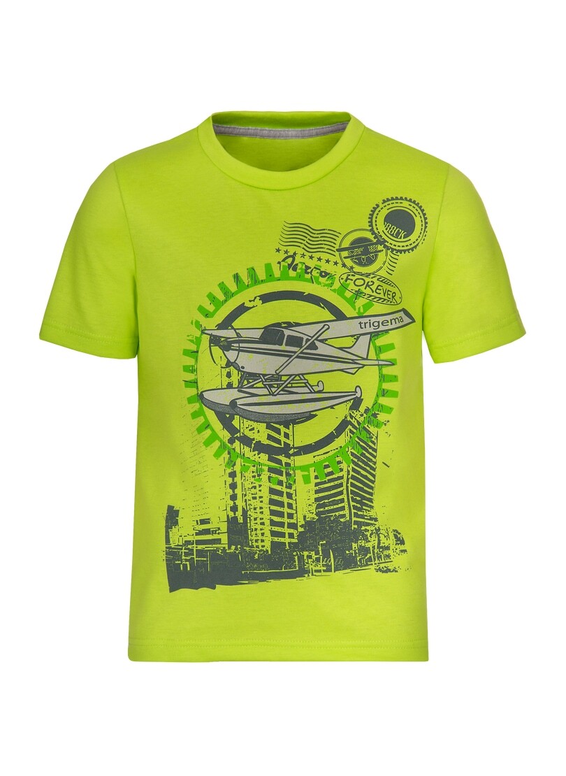 Trigema T-Shirt »TRIGEMA T-Shirt für Jungen mit Flugzeug-Druckmotiv«, (1 tlg.) von Trigema