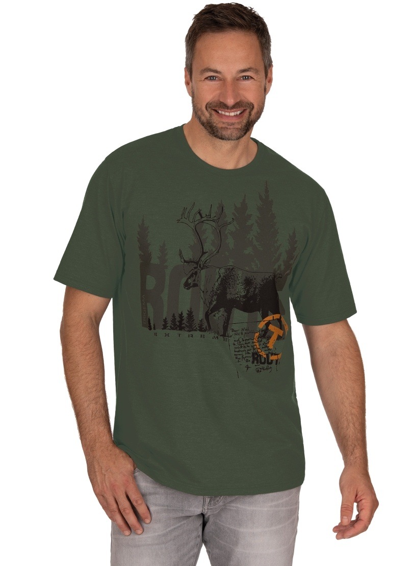 Trigema T-Shirt »TRIGEMA T-Shirt mit Hirsch-Motiv«, (1 tlg.) von Trigema