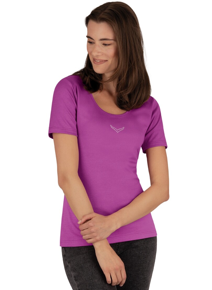 Trigema T-Shirt »TRIGEMA T-Shirt mit Kristallsteinen«, (1 tlg.) Trigema T-Shirt »TRIGEMA T-Shirt mit Kristallsteinen«, (1 tlg.) von Trigema