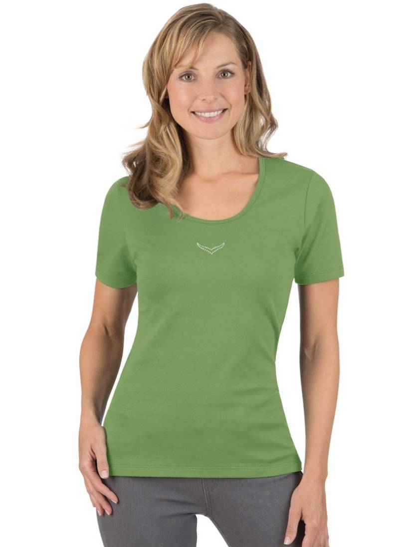 Trigema T-Shirt »TRIGEMA T-Shirt mit Kristallsteinen«, (1 tlg.) von Trigema