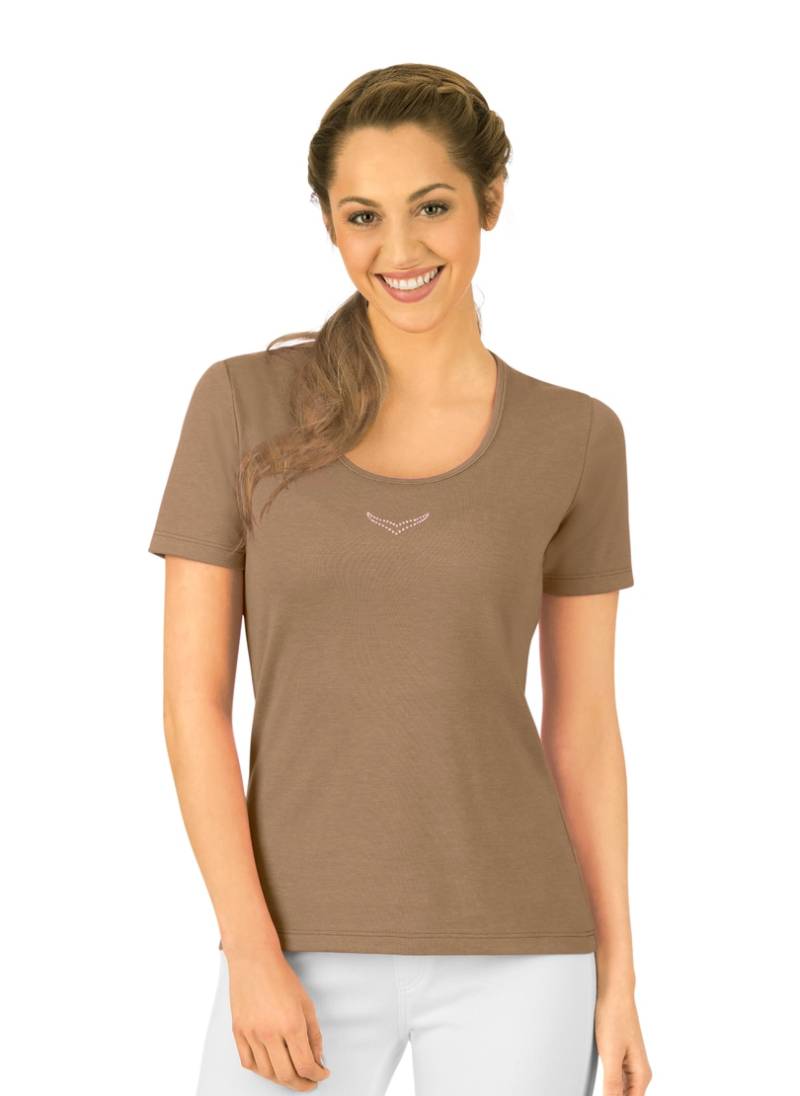 Trigema T-Shirt »TRIGEMA T-Shirt mit Kristallsteinen«, (1 tlg.) von Trigema