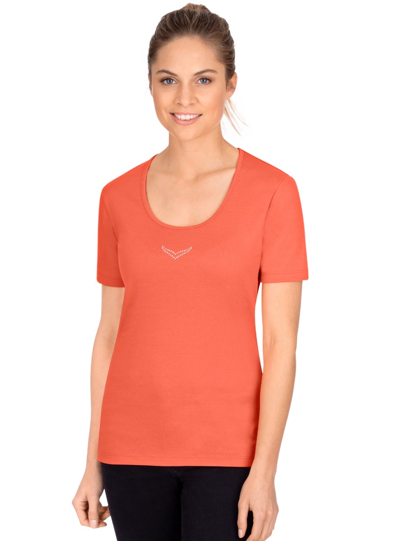 Trigema T-Shirt »TRIGEMA T-Shirt mit Kristallsteinen«, (1 tlg.) von Trigema