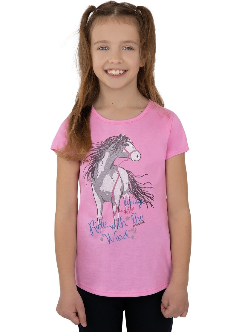 Trigema T-Shirt »TRIGEMA T-Shirt mit Pferd«, (1 tlg.) Trigema T-Shirt »TRIGEMA T-Shirt mit Pferd«, (1 tlg.) von Trigema