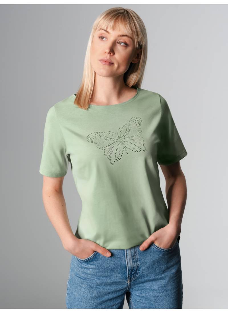 Trigema T-Shirt »TRIGEMA T-Shirt mit Schmetterling aus Strasssteinen«, (1 tlg.) von Trigema