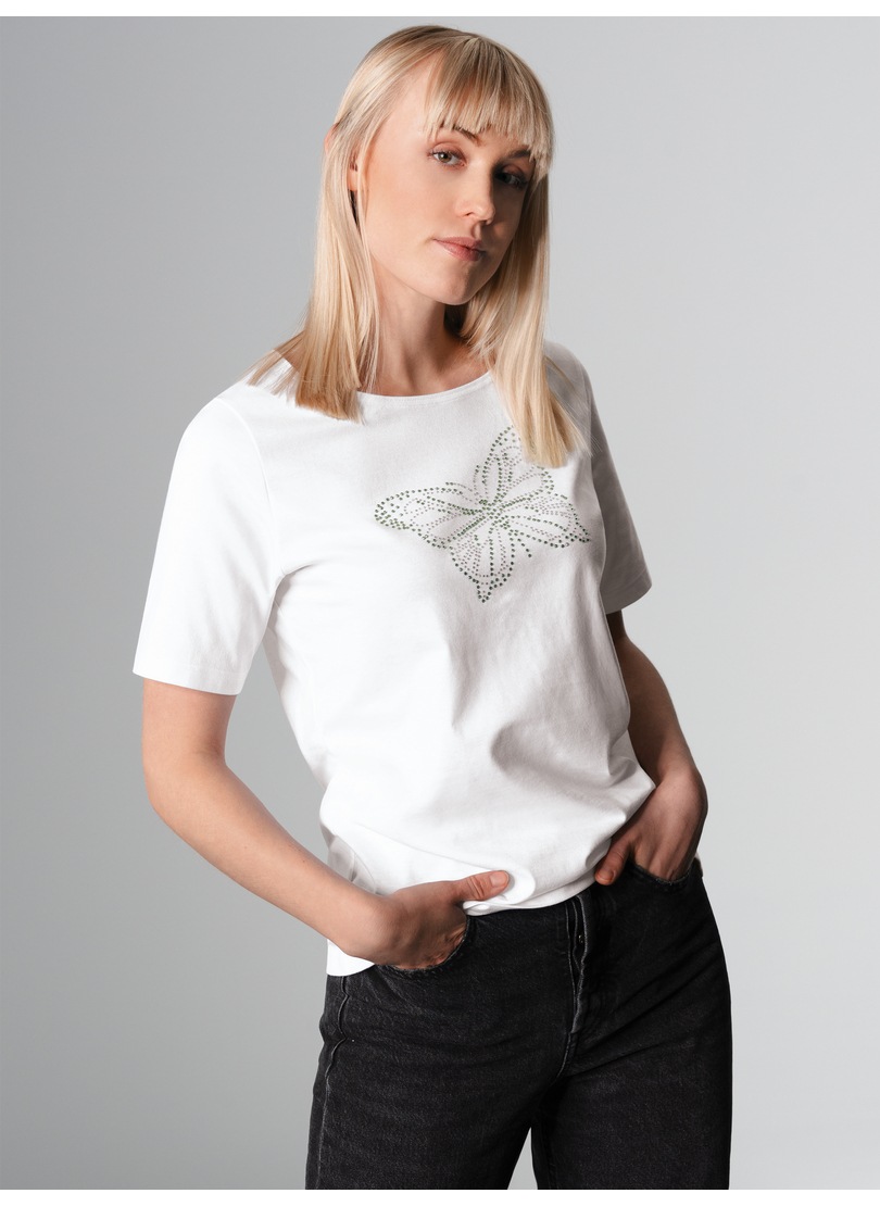 Trigema T-Shirt »TRIGEMA T-Shirt mit Schmetterling aus Strasssteinen«, (1 tlg.) von Trigema