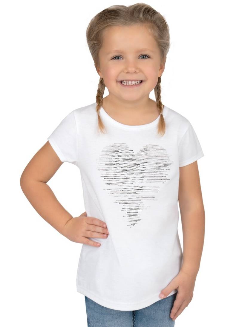 Trigema T-Shirt »TRIGEMA T-Shirt mit glitzerndem Herz-Motiv«, (1 tlg.) von Trigema