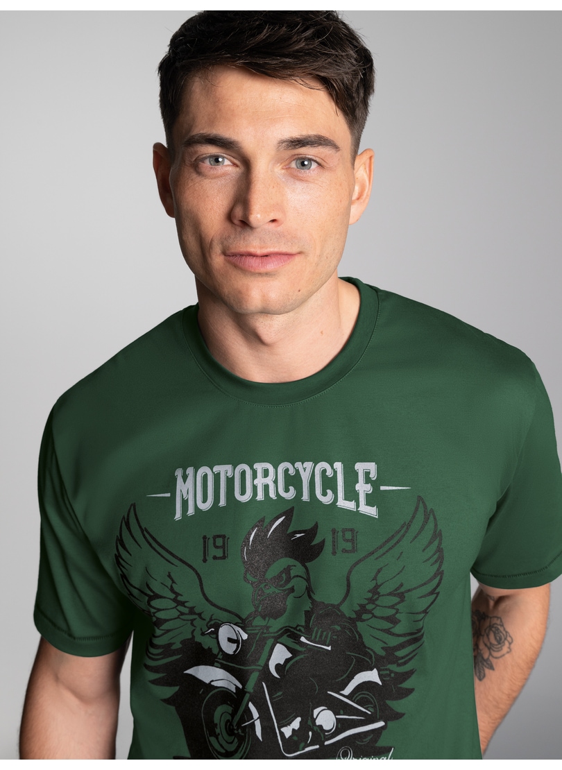 Trigema T-Shirt »TRIGEMA T-Shirt mit grossem Motorrad-Printmotiv«, (1 tlg.) von Trigema