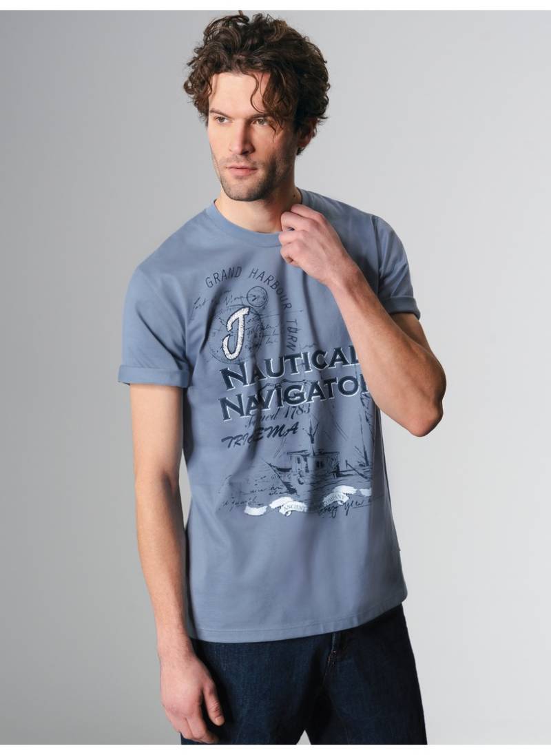 Trigema T-Shirt »TRIGEMA T-Shirt mit grossem Printmotiv "Nautical Navigator"«, (1 tlg.) von Trigema