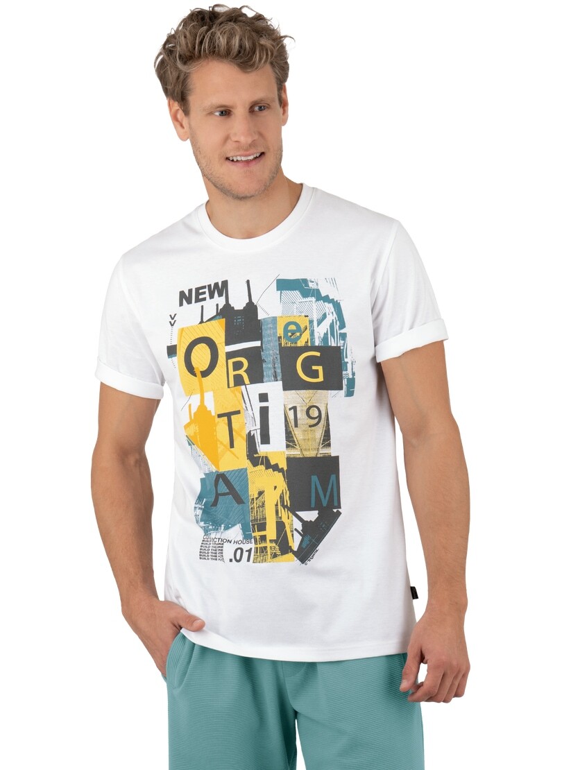 Trigema T-Shirt »TRIGEMA T-Shirt mit modischem Druckmotiv«, (1 tlg.) von Trigema