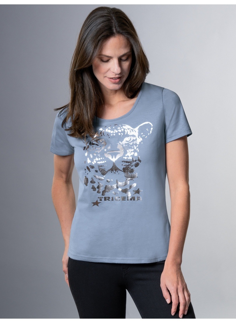 Trigema T-Shirt »TRIGEMA T-Shirt mit schimmerndem Leo-Print«, (1 tlg.) von Trigema